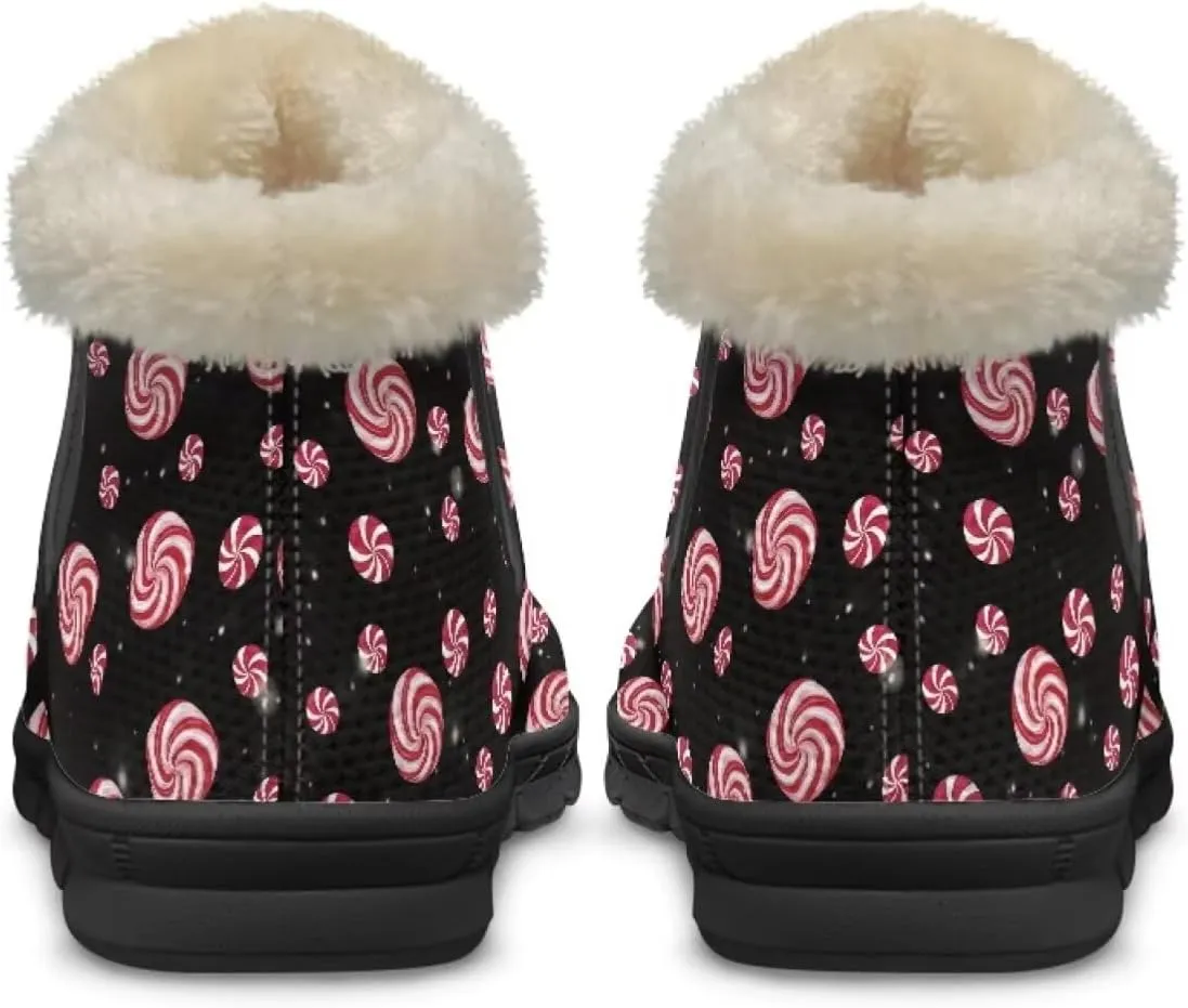 UNICEU Winter Boots for Women Warm Faux Fur Lined Ankle Booties Soft Cozy Fluffy Fuzzy Boots Christmas Snow Boots