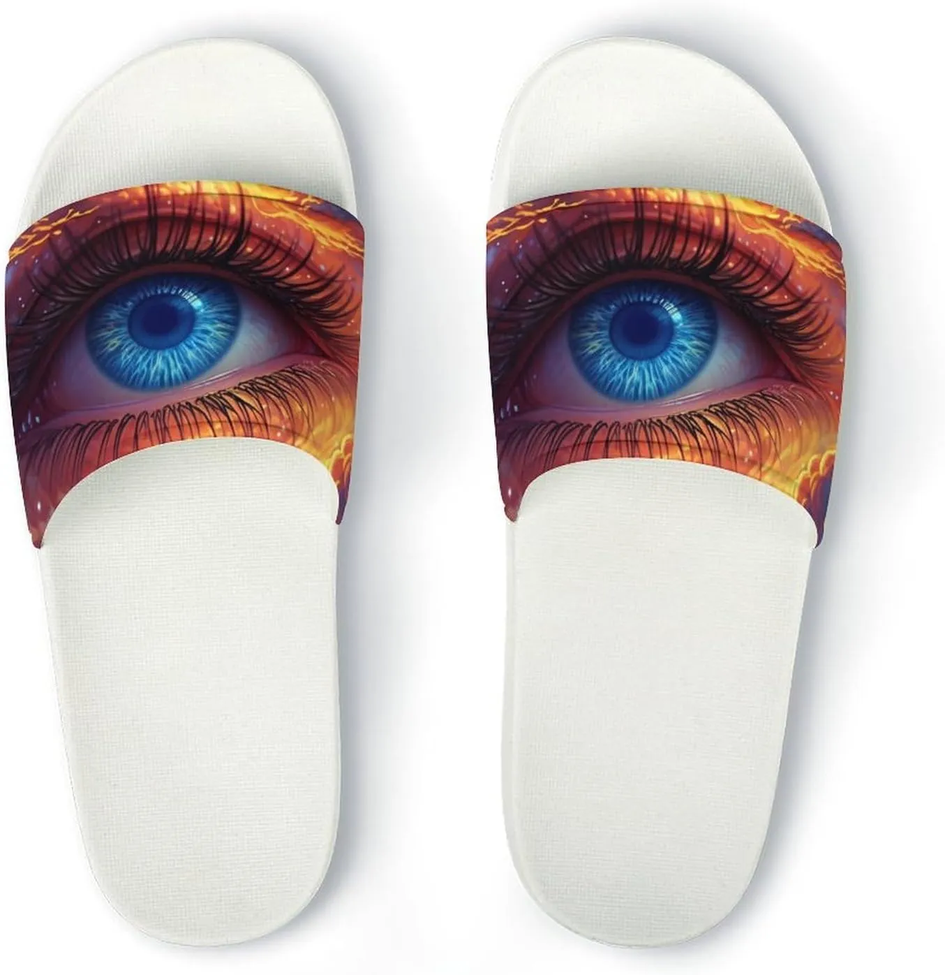 Universe Eye Funny House Sandals Non Slip Shower Slippers Quick Drying Bathroom Shoes for Women Men
