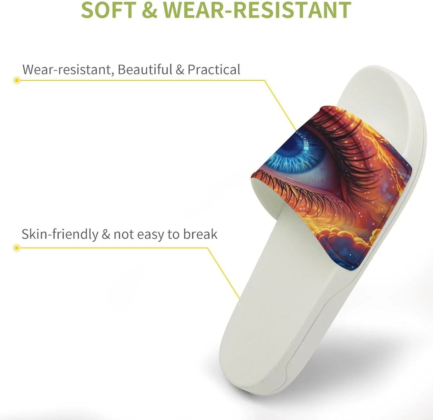 Universe Eye Funny House Sandals Non Slip Shower Slippers Quick Drying Bathroom Shoes for Women Men