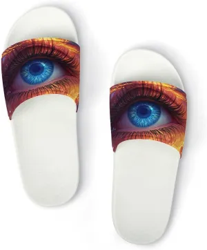Universe Eye Funny House Sandals Non Slip Shower Slippers Quick Drying Bathroom Shoes for Women Men