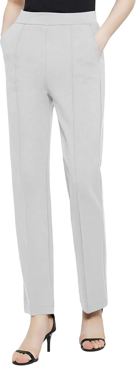 Urban CoCo Women's Yoga Dress Pants Stretchy Casual Slacks Straight Leg Work Pants with Pockets