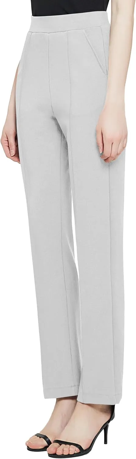 Urban CoCo Women's Yoga Dress Pants Stretchy Casual Slacks Straight Leg Work Pants with Pockets