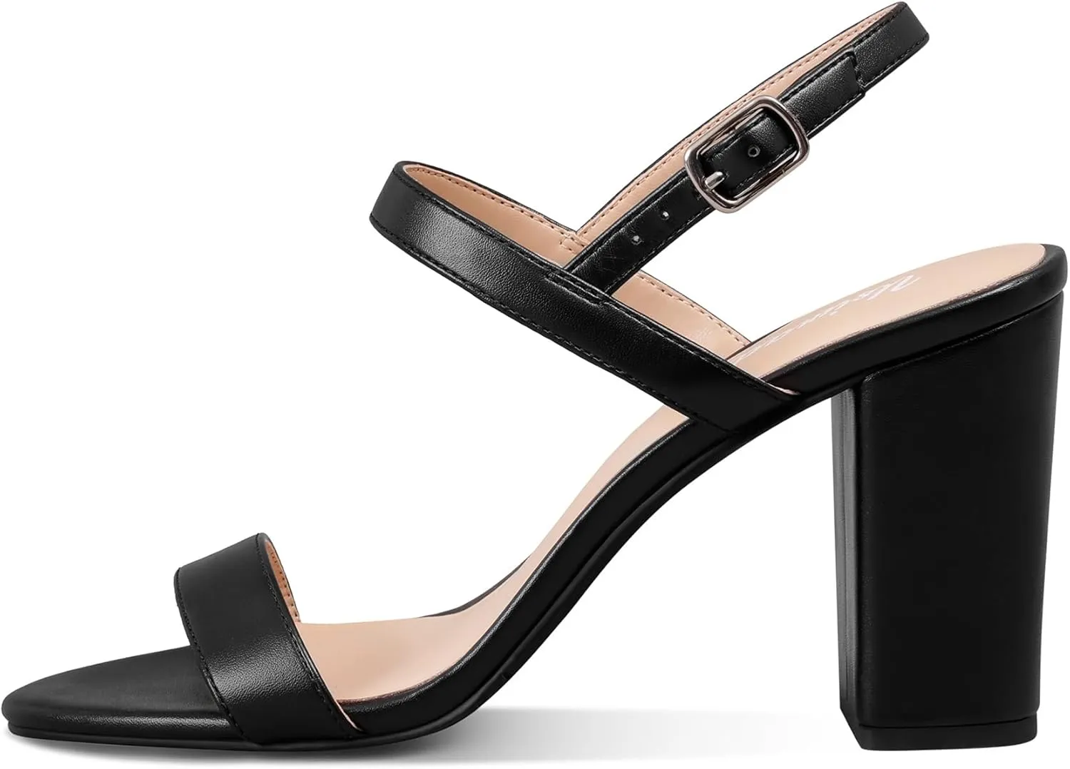 USIMAD Chunky Heeled Sandals for Women with Round Toe Block Heel