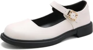 UZB Mary Jane Shoes Womens Flats Shoes Round Toe Ankle Strap Dress Ballet Shoes