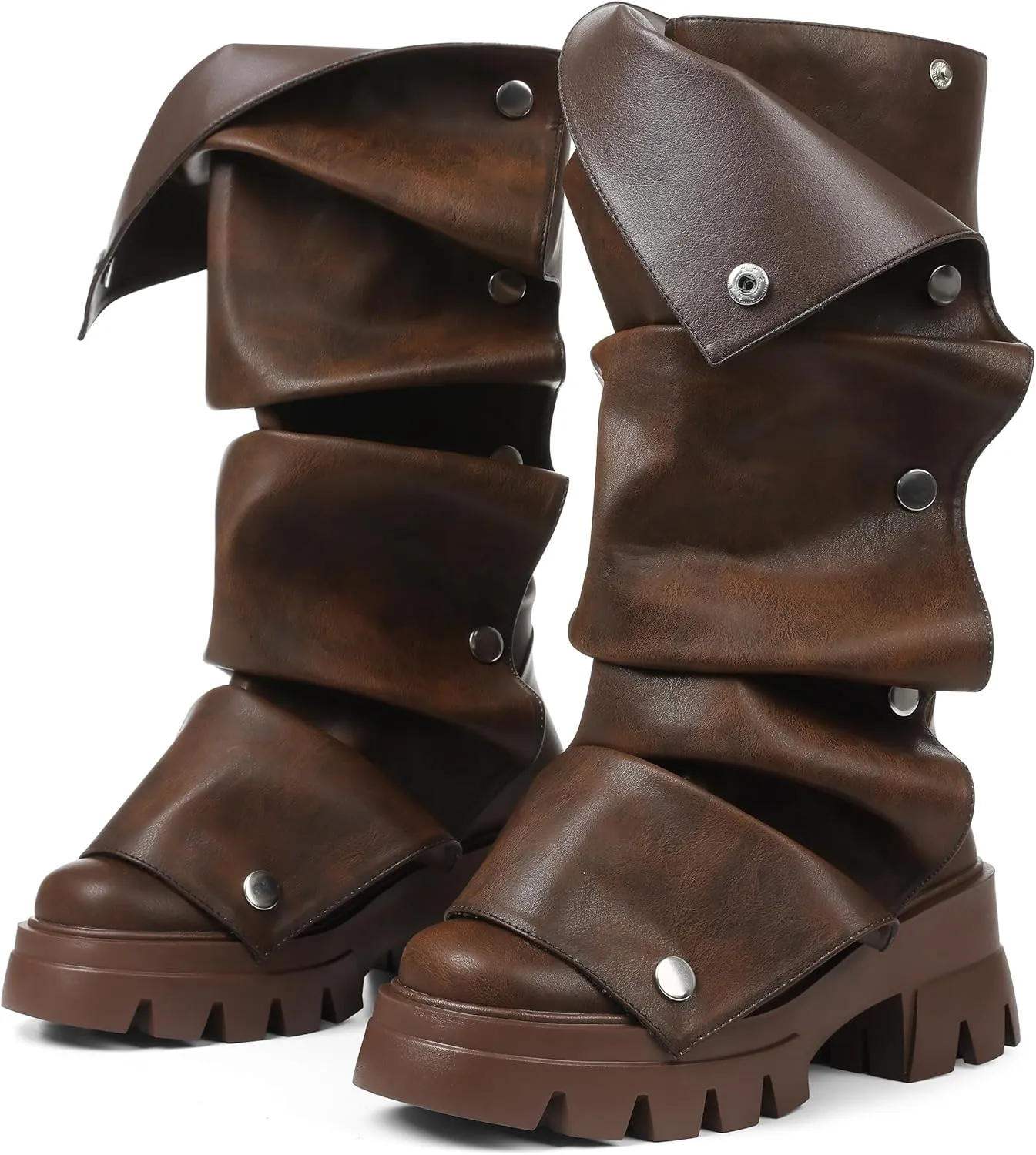 VOMIRA Slouchy Boots for Women Fold Over Boots