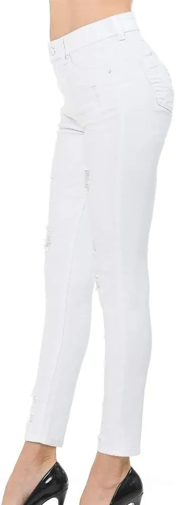 Wax Jean Denim Women's Juniors Push-Up High-Rise Skinny Jean in Fine Cotton Denim