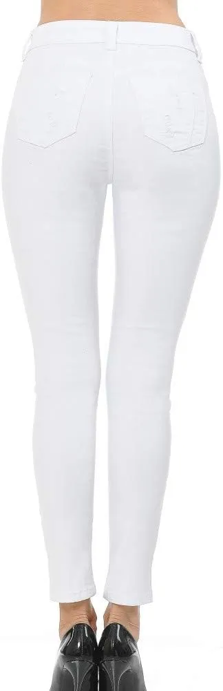 Wax Jean Denim Women's Juniors Push-Up High-Rise Skinny Jean in Fine Cotton Denim