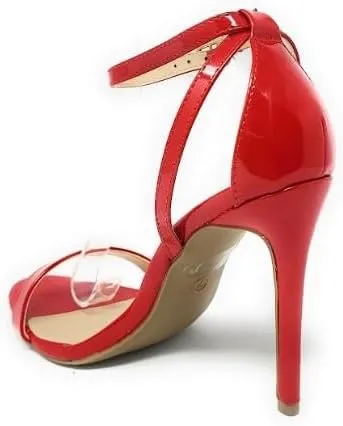 Wild Diva Women's Tampa-07 Round Toe Ankle Strap Stiletto High Heel Sandals