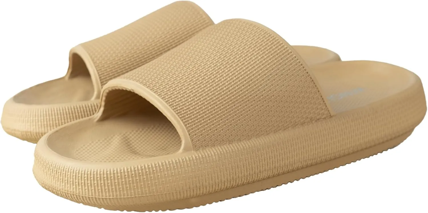 Wingu Pillow Slippers for Women and Men - Non-Slip EVA Shower Sandals | Thick 1.77-Inch Sole Slides for Indoor & Outdoor | Cloud Comfort, Quick-Dry, Lightweight House Shoes