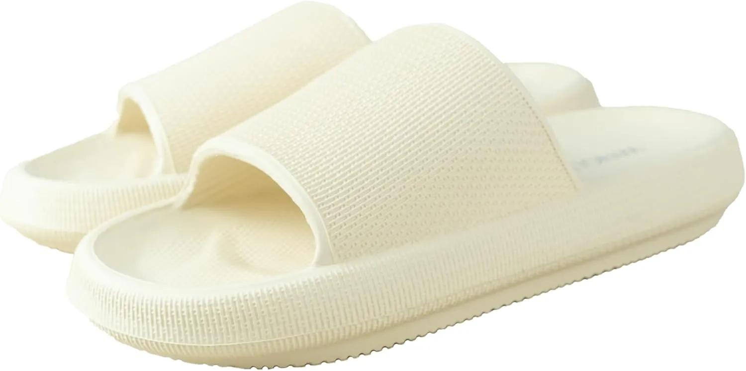 Wingu Pillow Slippers for Women and Men - Non-Slip EVA Shower Sandals | Thick 1.77-Inch Sole Slides for Indoor & Outdoor | Cloud Comfort, Quick-Dry, Lightweight House Shoes