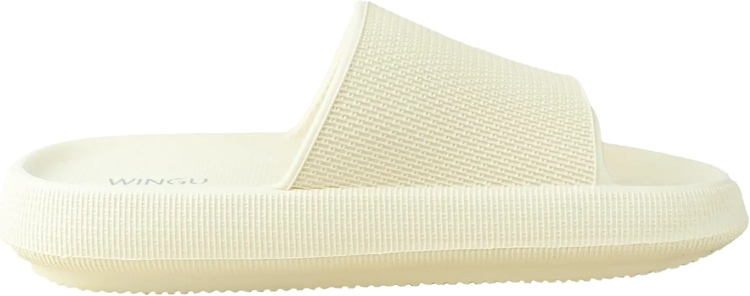 Wingu Pillow Slippers for Women and Men - Non-Slip EVA Shower Sandals | Thick 1.77-Inch Sole Slides for Indoor & Outdoor | Cloud Comfort, Quick-Dry, Lightweight House Shoes