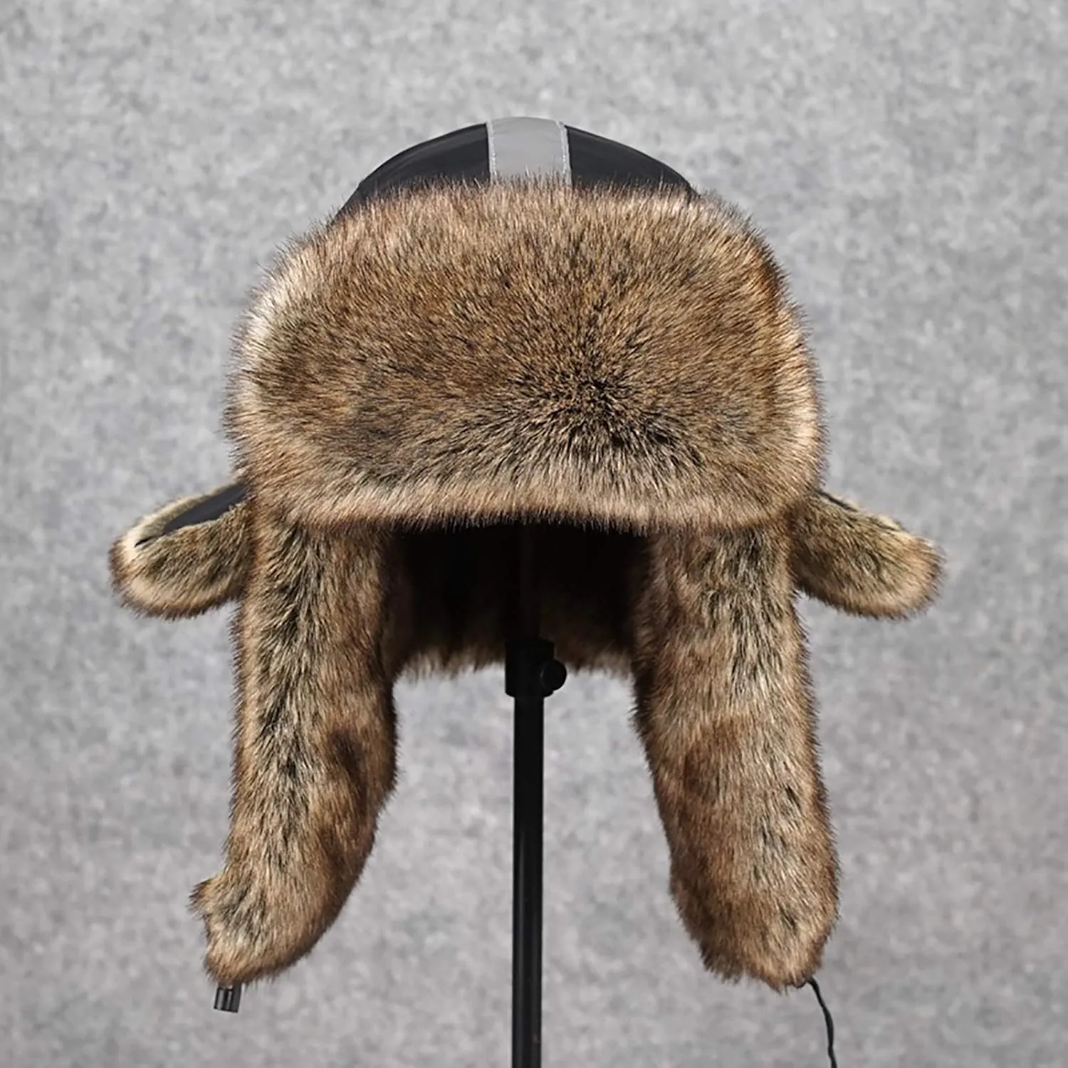 Winter Hats, Hat Trapper Hat Faux Fur Aviator Hat with Ear Flaps Russian Winter Cold Weather Hat Men Women Fleece Lined