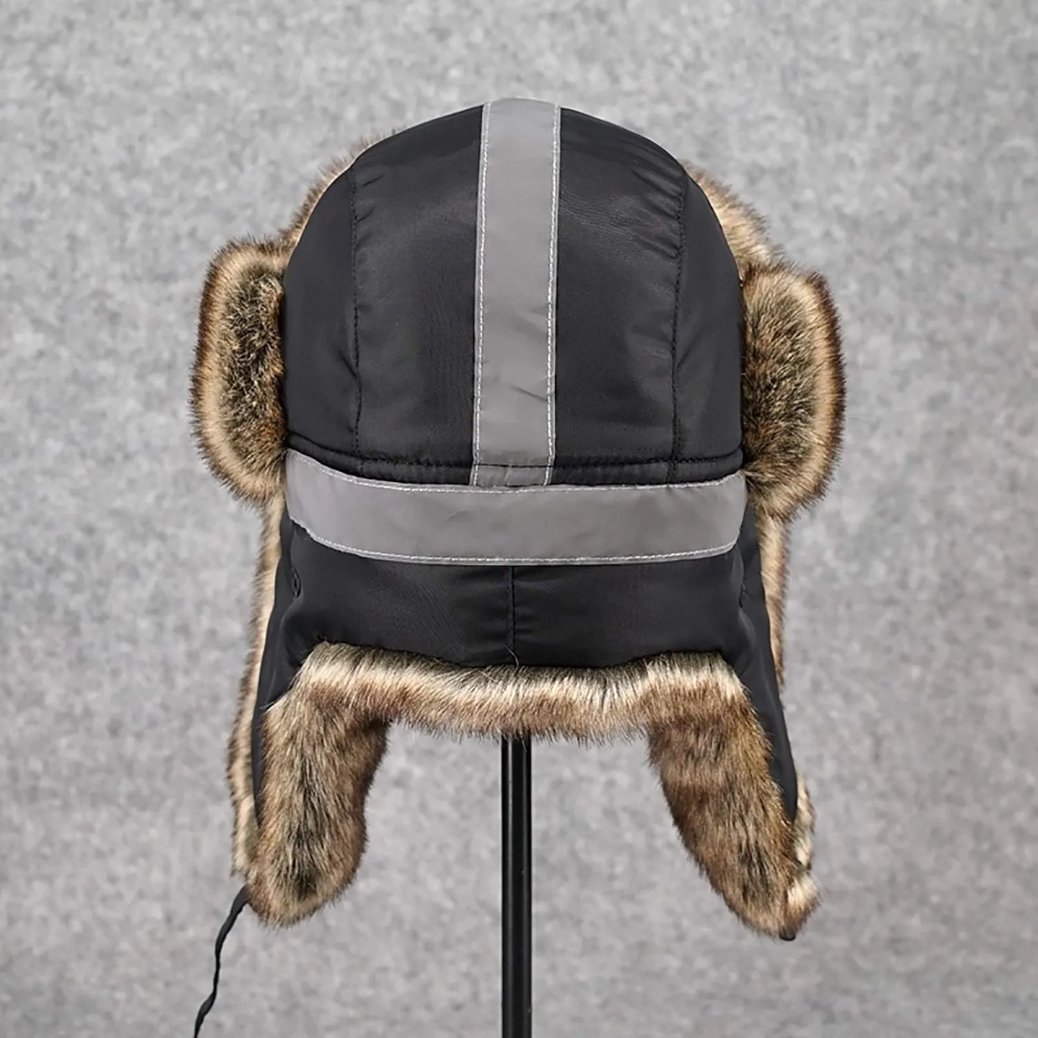 Winter Hats, Hat Trapper Hat Faux Fur Aviator Hat with Ear Flaps Russian Winter Cold Weather Hat Men Women Fleece Lined