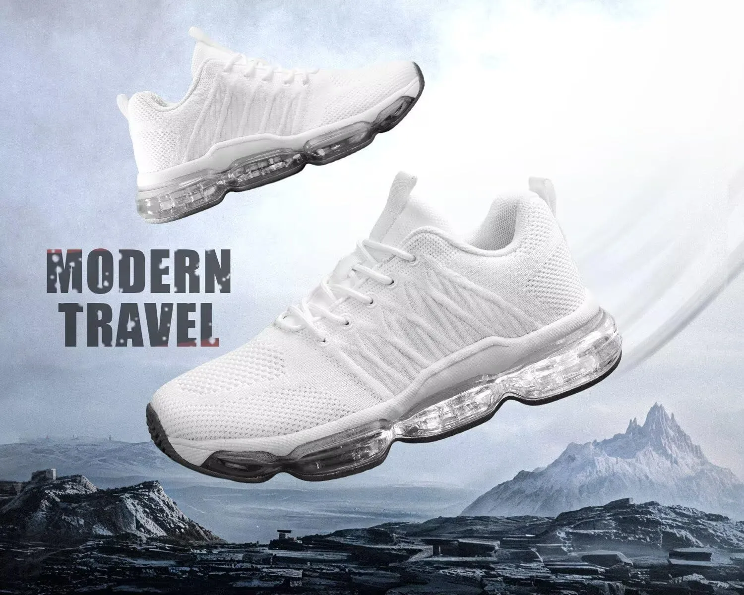 Womens Air Cushion Running Shoes Walking Jogging Fitness Gym Fashion Sneakers Lace Up Casual Comfortable Work Tennis Sport Athletic Trainers