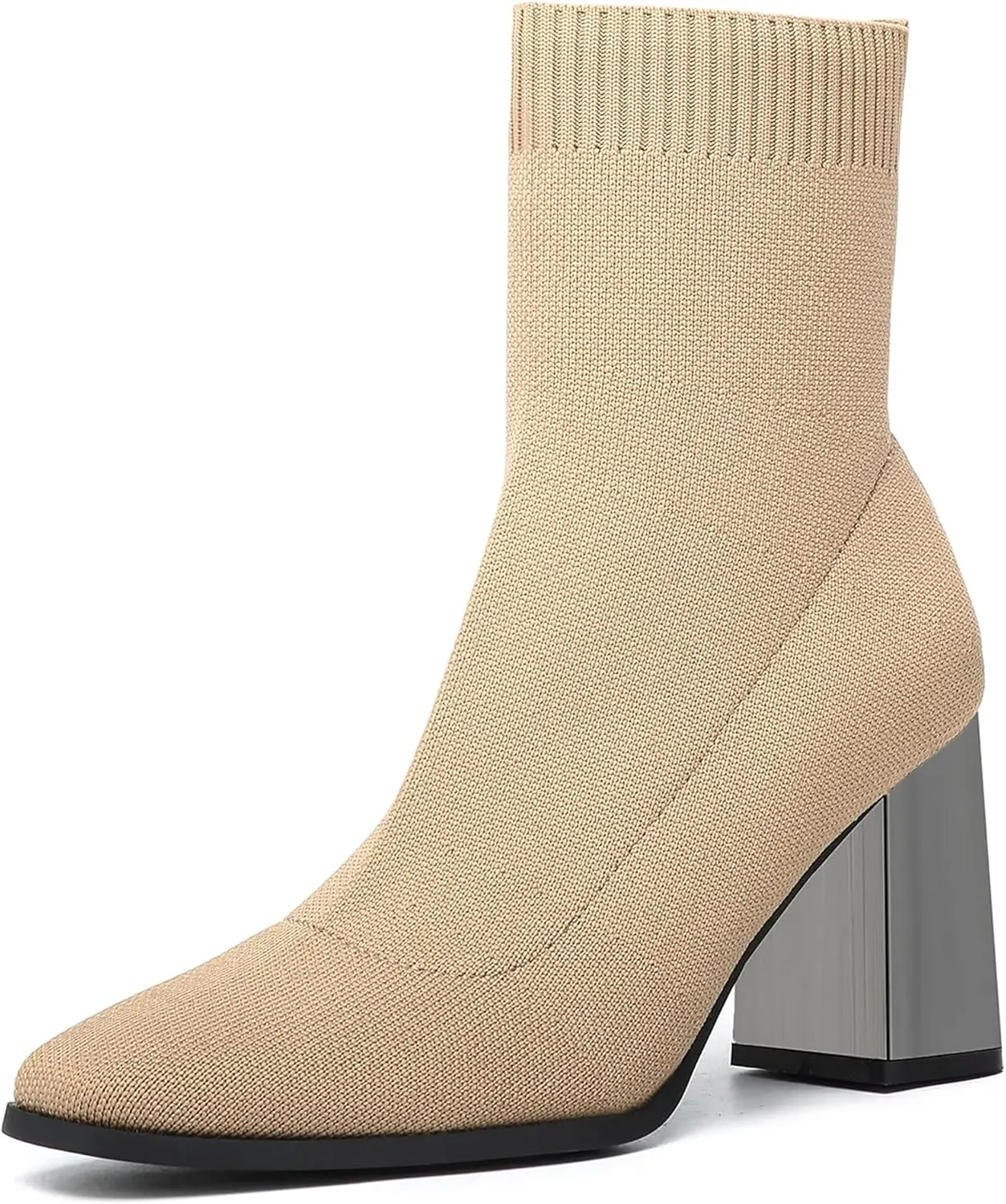 Women's Commute Square Toe Chunky Heeled Ankle Boots
