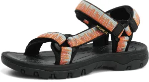 Women's Hiking Sport Sandals Water Outdoor Athletic Shoes With Arch Support Adjustable Velcro Beach Shoes
