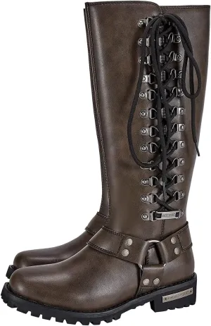 Women's Knee-High Fashion Boots, Comfortable Low Heel Mid Calf Flat Boots for Ladies.