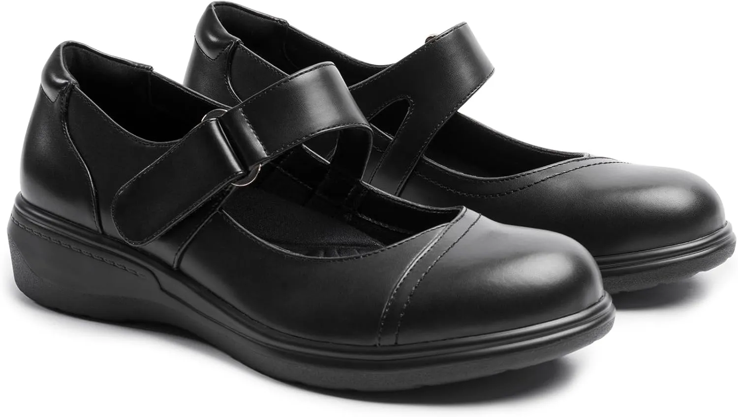 Women's Mary Jane Shoes with Arch Support, Closed Round Toe Mary Jane Flats for Women, Comfortable Dress Shoes for Work Office Casual Walking 6-11