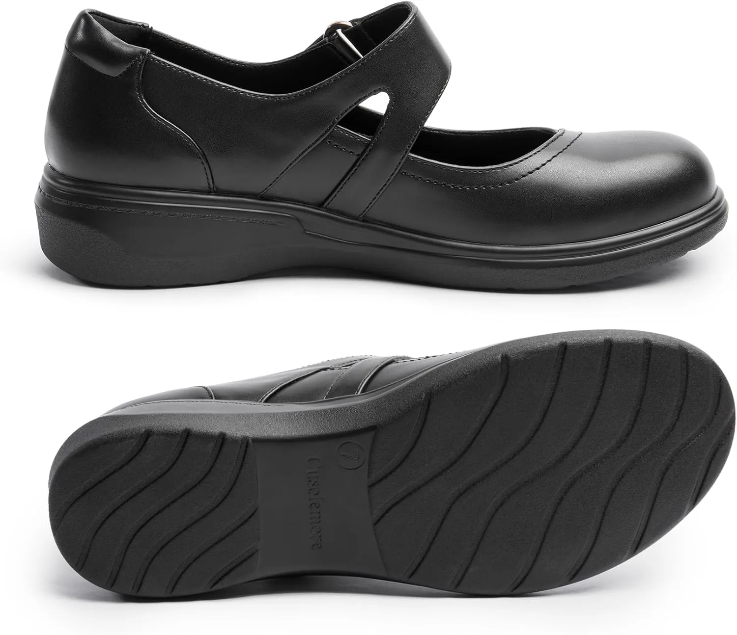 Women's Mary Jane Shoes with Arch Support, Closed Round Toe Mary Jane Flats for Women, Comfortable Dress Shoes for Work Office Casual Walking 6-11