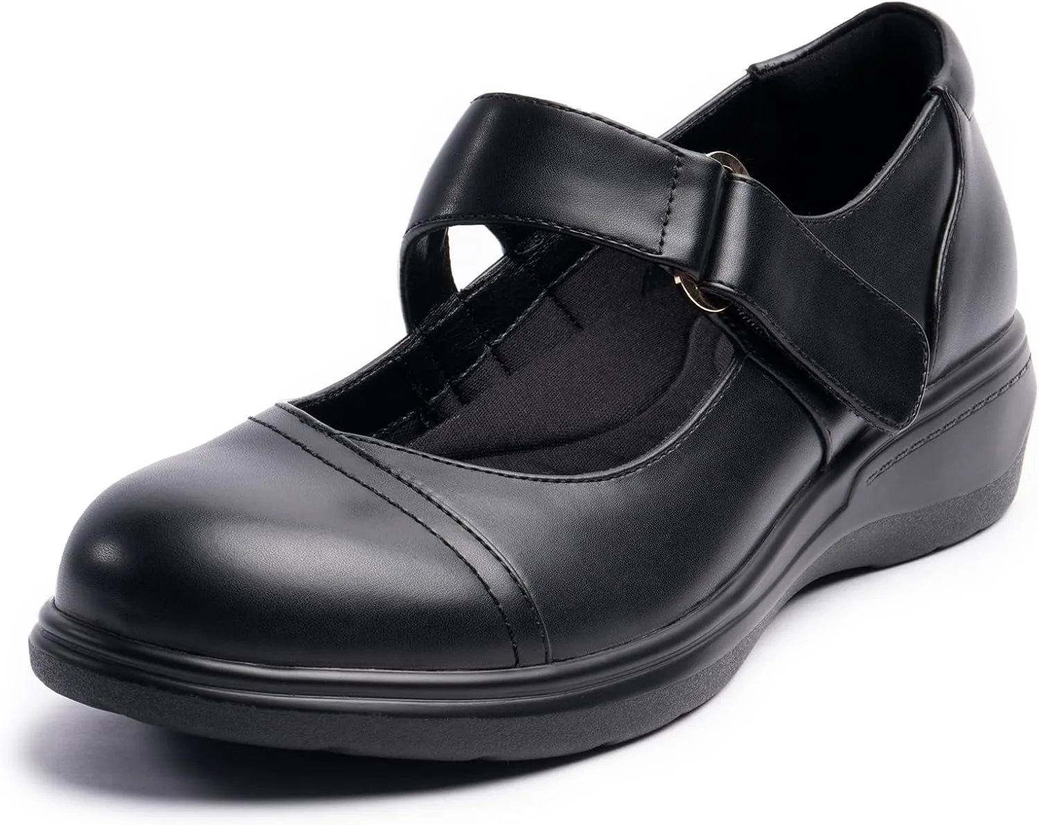 Women's Mary Jane Shoes with Arch Support, Closed Round Toe Mary Jane Flats for Women, Comfortable Dress Shoes for Work Office Casual Walking 6-11