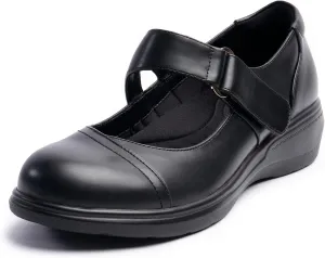 Women's Mary Jane Shoes with Arch Support, Closed Round Toe Mary Jane Flats for Women, Comfortable Dress Shoes for Work Office Casual Walking 6-11