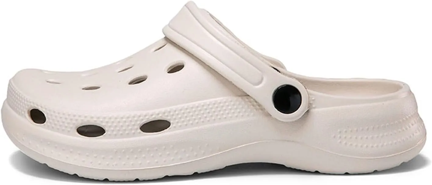Womens Mens Garden Clogs with Arch Support Slip-On Work Shoes, Quick-Dry Water Sandals, Casual Comfortable Slippers