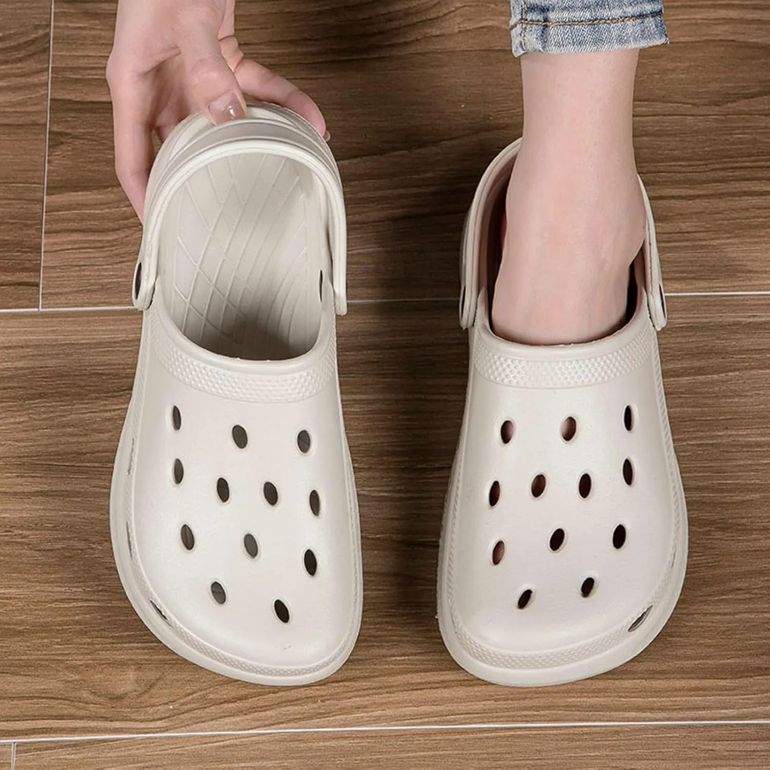 Womens Mens Garden Clogs with Arch Support Slip-On Work Shoes, Quick-Dry Water Sandals, Casual Comfortable Slippers