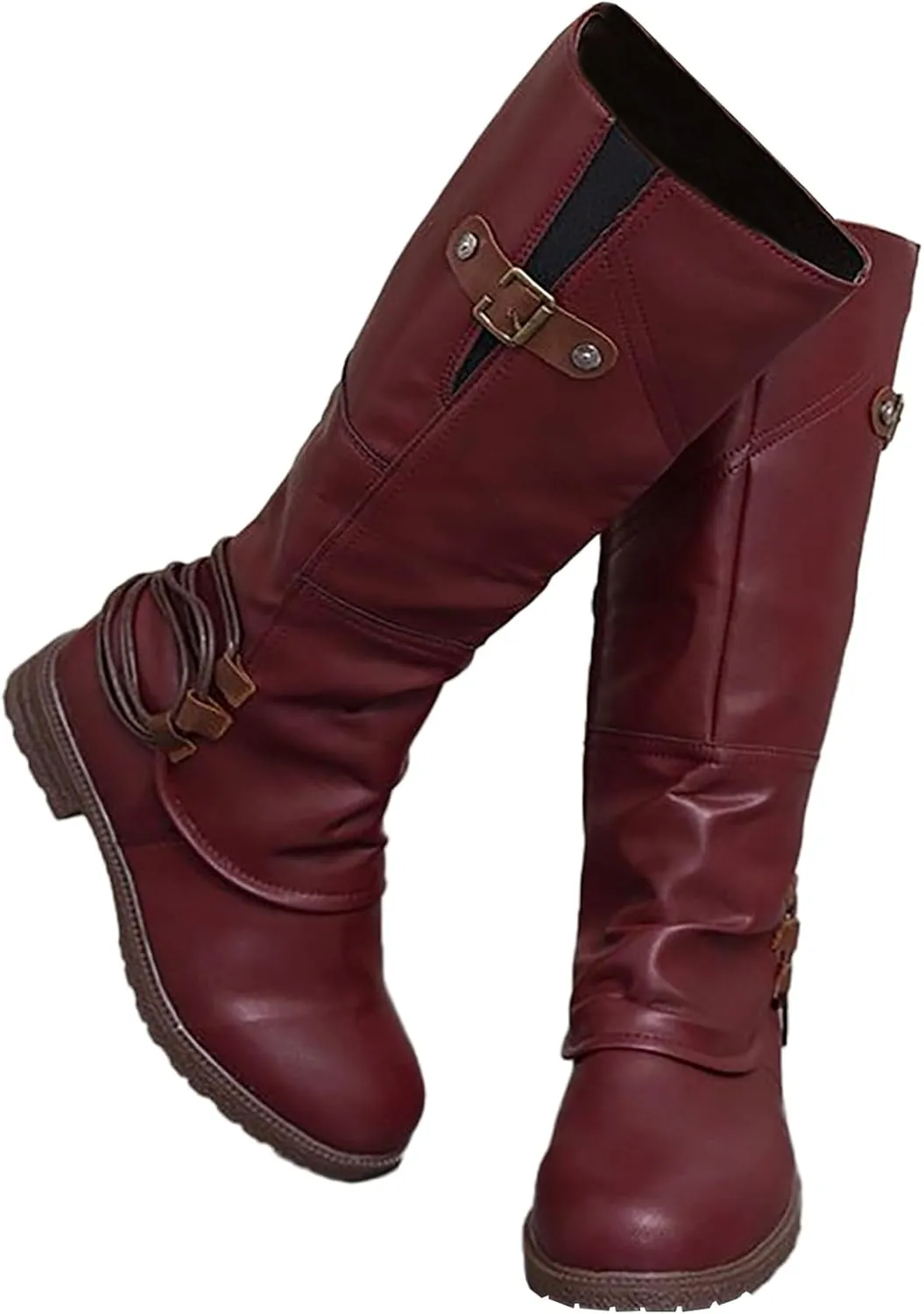 Women's Mid Calf Dress Boots For Women Renaissance Medieval Cosplay Boots Halloween Vintage Stage Pirate Viking Shoes