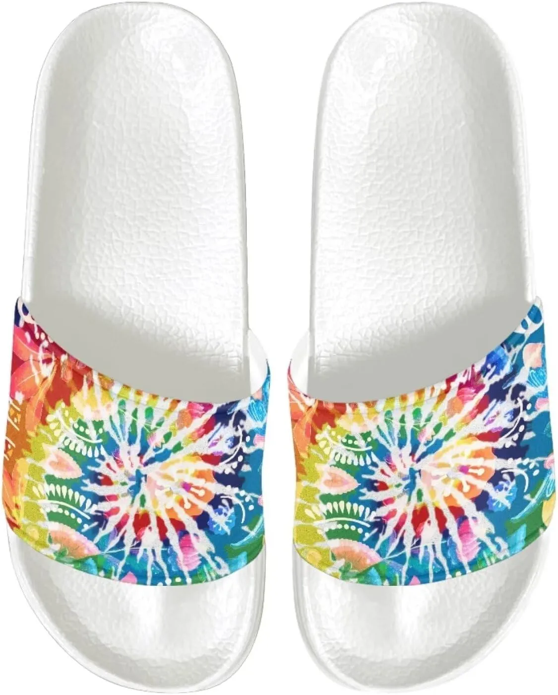 Womens Pillow House Comfy Slide Sandals Open Toe White Flat Shoes Leather Slip On Sandals Quick Drying Slippers Pain Relief Footwear Easy to Clean
