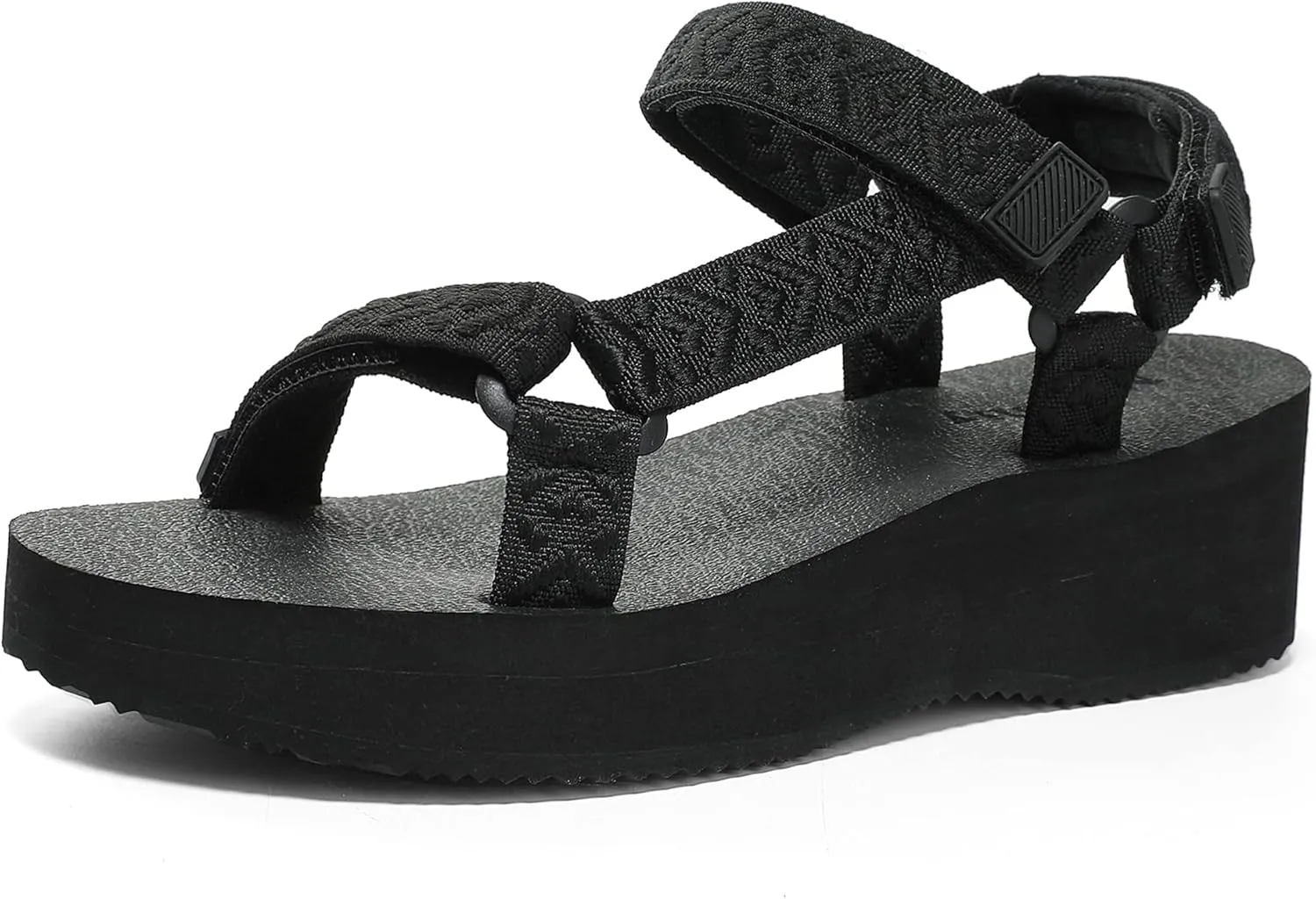 Women's Platform Sandals Casual Wedge Adjustable Velcro Arch Support Yoga Mat Heeled Flatform Sandals Shoes