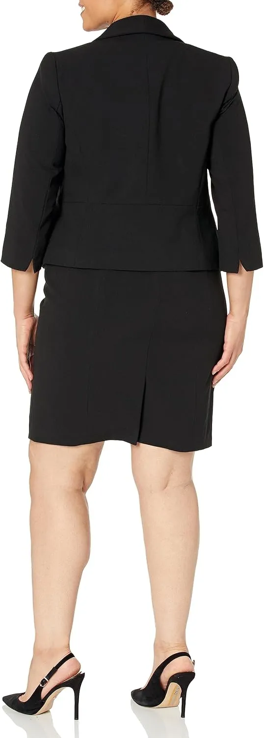 Women's Shawl Collar One Button Blazer & Sheath Dress, 2pc Set