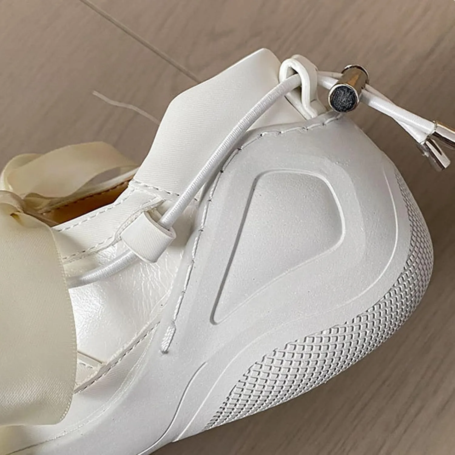 Women's Shiny Leather Mary Jane Sneakers Lace Up Closed Round Toe Ballet Shoes Flat Sneakers for Women Ballet Flats