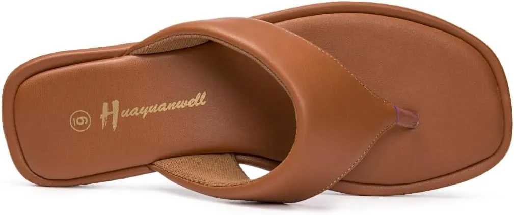 Women's Thong Sandals T Strap Sandals Flip Flop Slip On Flat Sandals Casual Slide Sandals for Women Dressy Summer
