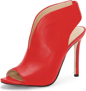 YDN Women's Chic Slingback Peep Toe Stiletto High Heel Sandals Ankle Boots Cutout Party Office Shoe Size 4-15 US