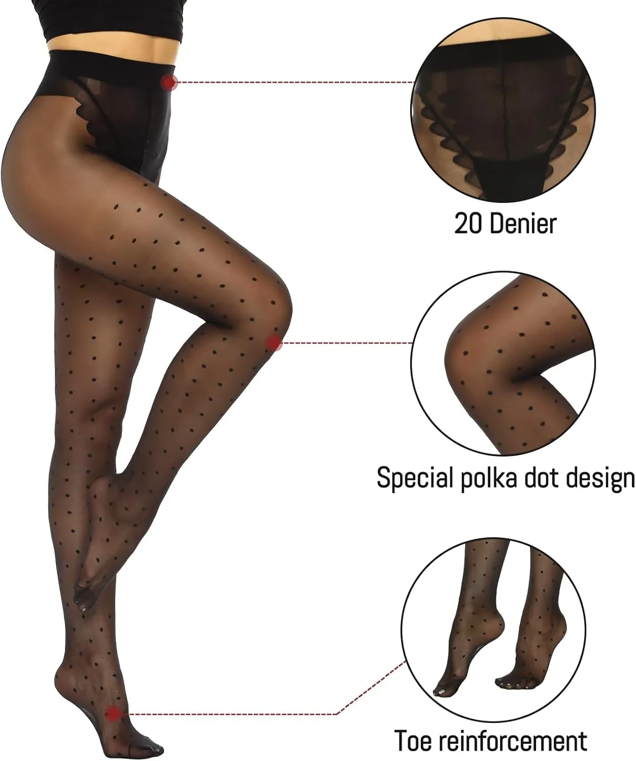 Yilanmy Patterned Tights for Women sheer black tights High Waist Pantyhose