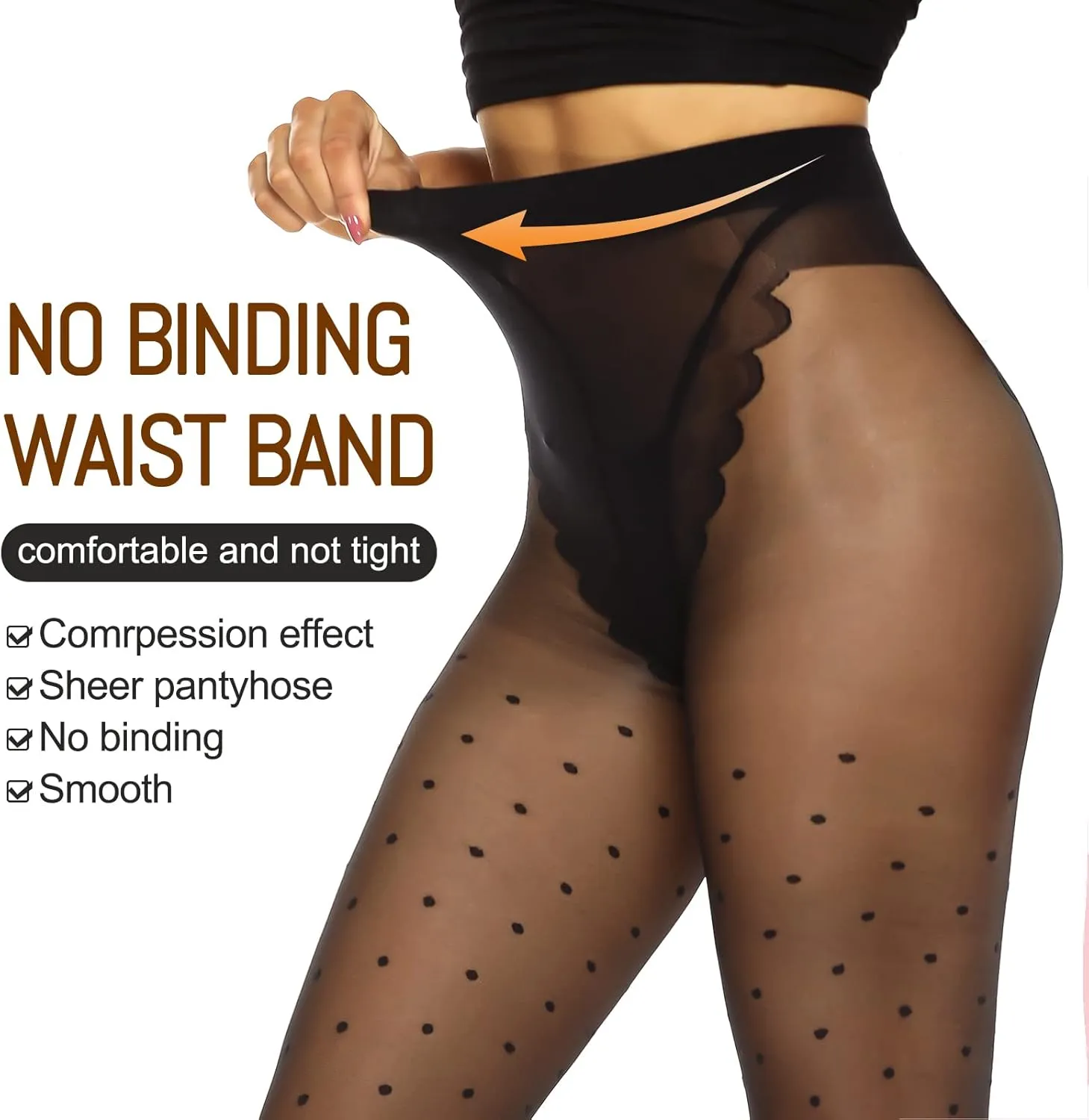 Yilanmy Patterned Tights for Women sheer black tights High Waist Pantyhose