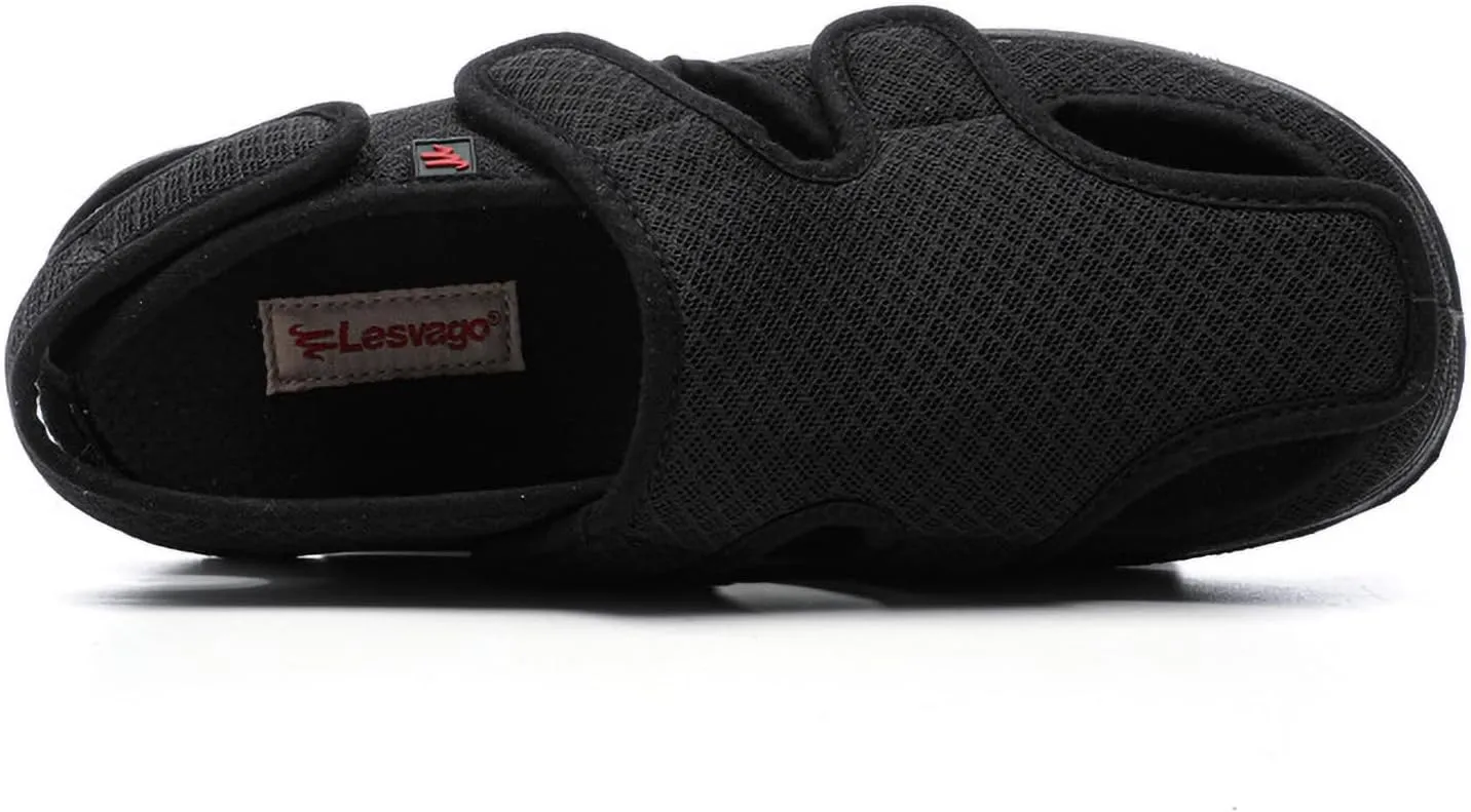 ZGDG Shoes Sandals for Women Swollen Feet with Adjustable Velco Easy Closure Extra Wide Toed Slippers for Seniors Diabetic Shoes - Indoor & Outdoor