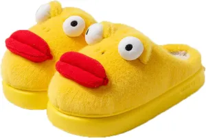 Zureto Frog Slippers,Frog Slippers Winter Warm Fluffy Slippers Fleece Lndoor Outdoor Shoe