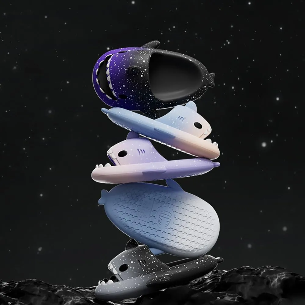 Zureto Spotted Starlight Shark Slides and Slippers - Anti-Slip Quick Drying Sandals - Unisex