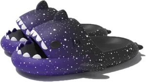 Zureto Spotted Starlight Shark Slides and Slippers - Anti-Slip Quick Drying Sandals - Unisex