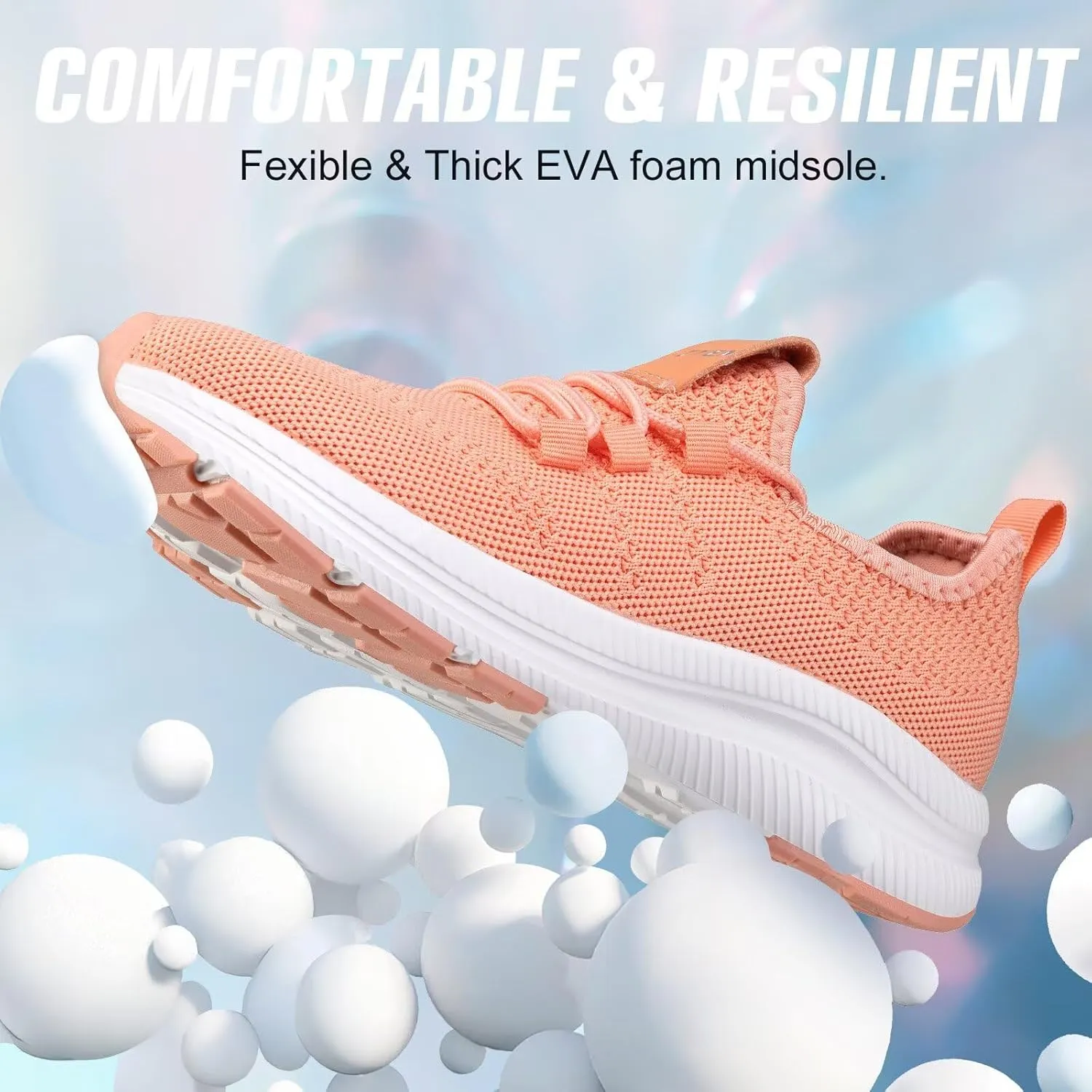 ZYEN Wide Toe Box Shoes Women Non-Slip Ultra Light Running Sneakers Extra Wide Feet Arch Support Walking Shoes Tennis Diabetes Breathable Gym Workouts 6-12